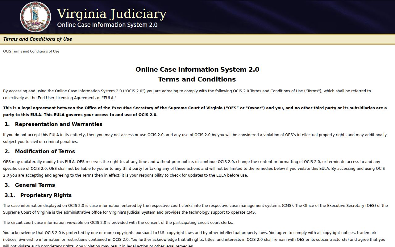 Mathews County criminal court cases OCIS court selector