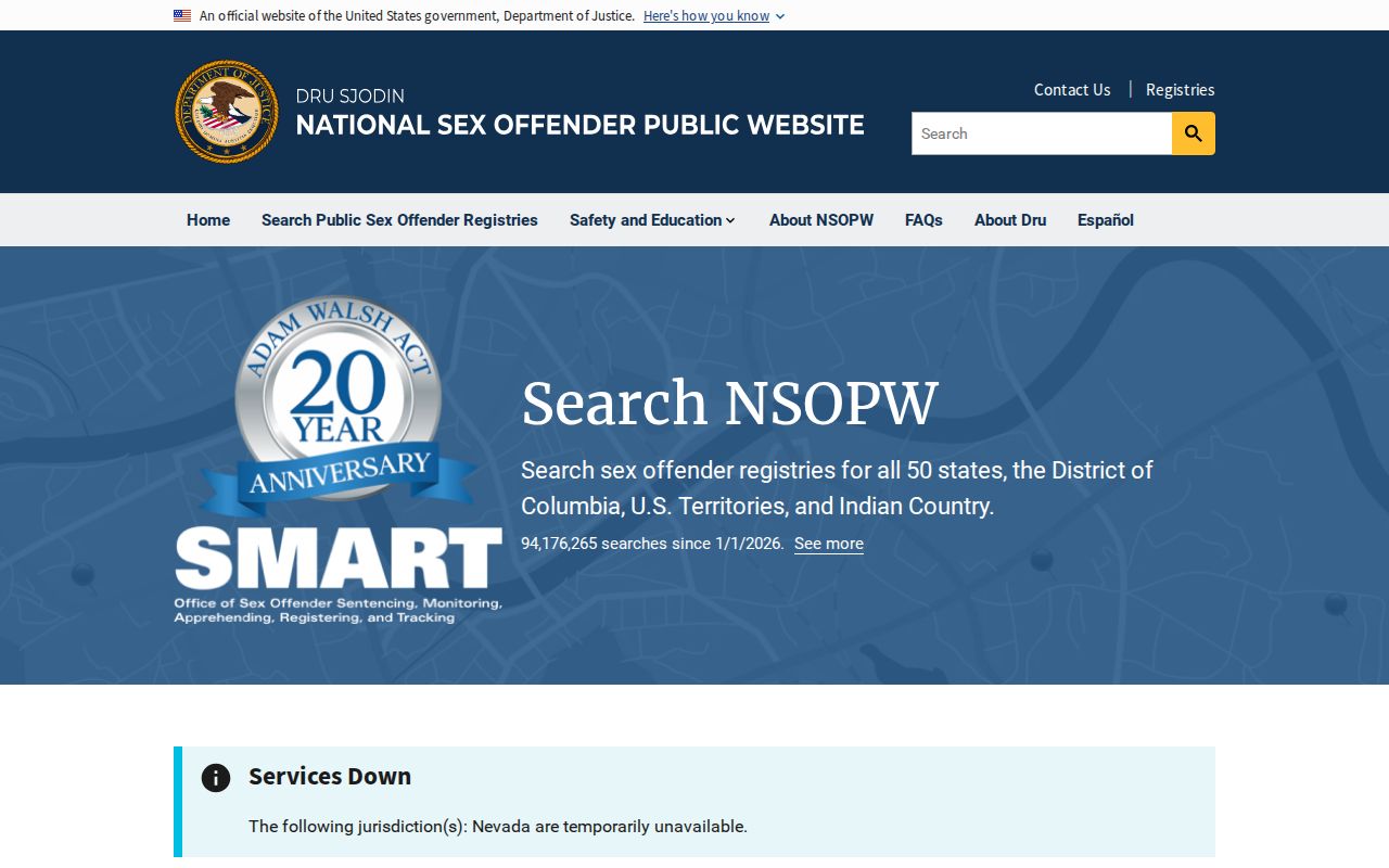 Mathews County sex offender search through the national registry portal